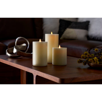 Masstan LED Flat Edge Vanilla Honey Scented Flameless Flicker Candle